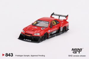 Mini GT Nissan LB-ER34 Super Silhouette SKYLINE Red/Black - Mini GT 843