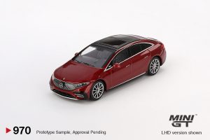 Mini GT Mercedes-Benz EQS 580 4MATIC Red Metallic - Mini GT 970